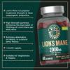 Lions Mane Gummies 60,000mg Per Bottle | High Strength Supplement from Fruit Body | Vegan Mushroom Extract | 1000mg x 60 Natural Berry Flavour Gummies | by Wiseshrooms view 3
