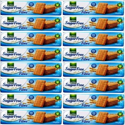 Gullon Sugar Free Fibres Biscuits 170g each, Perfect for gifting to friends & Family,Available for Hampers on all occasion by zamfoods (Pack of 16 (170g))