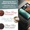 Khla - Set of Kampot Peppers Grinders & Salt - Organic Black Pepper, Red Pepper & Fleur de Sel - Rare & Grands Crus - Kampot Peppercorns Gift Box - Refillable Mills - Cambodia Origin view 3