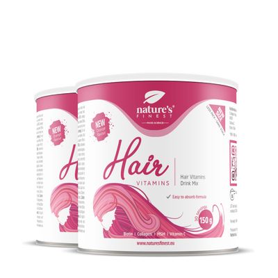 Nature's Finest by Nutrisslim Hair Vitamins Drink: Boost Hair Health with Biotin, Collagen, MSM Powder - Hair Care for Women Seeking Shiny, Strong, Thick Hair Growth - No Added Sugar, 1 Month Supply