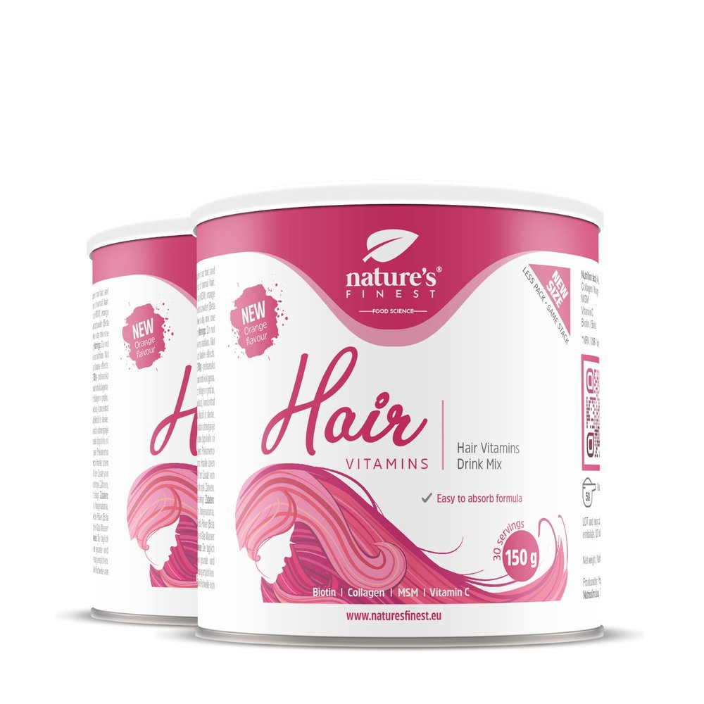 Nature's Finest by Nutrisslim Hair Vitamins Drink: Boost Hair Health with Biotin, Collagen, MSM Powder - Hair Care for Women Seeking Shiny, Strong, Thick Hair Growth - No Added Sugar, 1 Month Supply