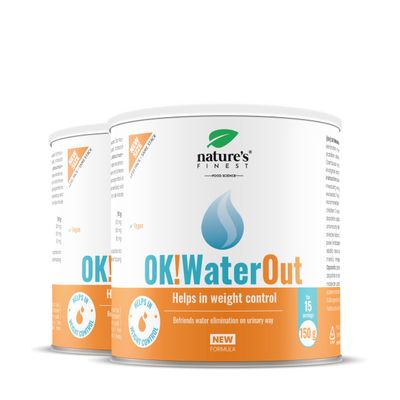 Nature's Finest by Nutrisslim OK!WaterOut Vegan Herbal Drink with Elderberry, Nettle & Knotweed Water Retention & Bloating Relief for Natural Detox Support (150g, 15-Day Supply)