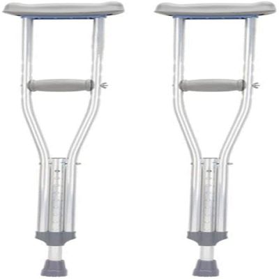 RajoNN Crutches for Adults Underarm Underarm Crutches for Adjustable Crutch Armpit Aluminum Alloy Non Slip Fracture Disabled Height Adjustable Elderly Cramps, 1Pcs M, Small Practical for (2pcs S)
