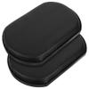 minkissy 2pcs Wheelchair Leg Rest Calf Pad Comfortable Support Cushion for Wheelchair Users Easy to Install Durable Black Leather Material Promotes Circulation and Relaxation view 1