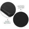 minkissy 2pcs Wheelchair Leg Rest Calf Pad Comfortable Support Cushion for Wheelchair Users Easy to Install Durable Black Leather Material Promotes Circulation and Relaxation view 2