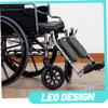 minkissy 2pcs Wheelchair Leg Rest Calf Pad Comfortable Support Cushion for Wheelchair Users Easy to Install Durable Black Leather Material Promotes Circulation and Relaxation view 3