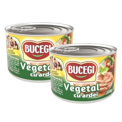 Chicken Liver Pate, by BUCEGI, Tinned Food Packaging (2 Pack, Pate Vegetal Cu Ardei 200g)