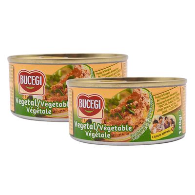 Chicken Liver Pate, by BUCEGI, Tinned Food Packaging (2 Pack, Vegeterian Pate 120g)