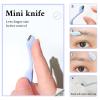 Face Razor Eyebrow Razors Face Shavers with Cover for Women 9PCS Dermaplaning Blades kit for Face Eyebrow Shaper Tool Hair Trimmer Facial Razors for Women view 3