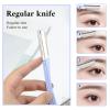 Face Razor Eyebrow Razors Face Shavers with Cover for Women 9PCS Dermaplaning Blades kit for Face Eyebrow Shaper Tool Hair Trimmer Facial Razors for Women view 4