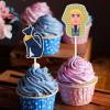 18-PCS Ancient Egypt Themed Happy Birthday Cupcake Toppers Set - This is an exquisite themed birthday party, baby shower party, Egyptian theme party pyramid, and mummy decoration view 4