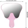 Mirror,Dental Mirror,Hand Mirror,with Handle Dental Mirror, Dentist Oral Hygiene Mouth Mirror,for Dental Office Hospital (Pink) view 3