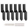 VEVOR Fence Post Anchor Repair Kit, 6 Pack Inner Diameter 3.5 x3.5 Inches Heavy Duty Steel Fence Post Support Stakes, Anchor Ground Spike for Repair Tilted, Broken Wood Fence Post, Enveloping view 1