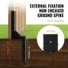 VEVOR Fence Post Anchor Repair Kit, 6 Pack Inner Diameter 3.5 x3.5 Inches Heavy Duty Steel Fence Post Support Stakes, Anchor Ground Spike for Repair Tilted, Broken Wood Fence Post, Enveloping view 4