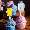 18 Pieces Featured and Funny Electrician Theme Happy Birthday Cupcake Toppers Set - Boys and Girls Birthday Party, Baby Shower Party, Electrician Theme Party Glitter, Electrician Tools Decoration view 4