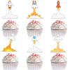 18-Piece Rocket Themed Happy Birthday Cupcake Toppers Set Kids Will Love - Great birthday party, baby shower party, jet themed party decorations for boys and girls - LIANGSS view 1