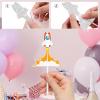 18-Piece Rocket Themed Happy Birthday Cupcake Toppers Set Kids Will Love - Great birthday party, baby shower party, jet themed party decorations for boys and girls - LIANGSS view 3