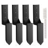 VEVOR Fence Post Anchor Repair Kit, 4 Pack Inner Diameter 3.5 x3.5 Inches Heavy Duty Steel Fence Post Support Stakes, Anchor Ground Spike for Repair Tilted, Broken Wood Fence Post, Enveloping view 1