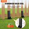 VEVOR Fence Post Anchor Repair Kit, 4 Pack Inner Diameter 3.5 x3.5 Inches Heavy Duty Steel Fence Post Support Stakes, Anchor Ground Spike for Repair Tilted, Broken Wood Fence Post, Enveloping view 2