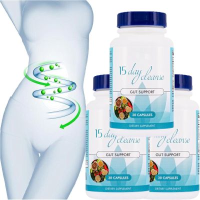 15 Day Gut Cleanse,Gut and Colon Support,Gut Support 15 Day Cleanse,Help Gut Cleanse&Colon Cleanse,Focus on Gut Health for Women and Men (3 pcs)