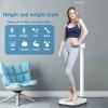 Body Weight Scale, Professional Digital Step-on Physician Scale, Ultrasonic Height Digital Weighing Machine with Bluetooth Muscle Composition Gym Scale, for Medical Institutions/Schools view 2
