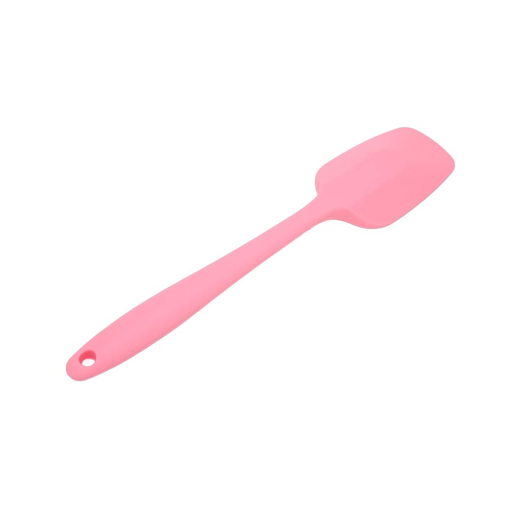 Pink Silicone Wax Spatula Non Stick Reusable Scrape Off Excess Wax, Long Handle, for Waxing, Mixing Masks, Pigments or Powders