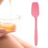 Pink Silicone Wax Spatula Non Stick Reusable Scrape Off Excess Wax, Long Handle, for Waxing, Mixing Masks, Pigments or Powders view 3
