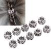 50 Beard Beads Alloy Retro Wave Pattern Spacer Beads for Braids, Wedding, and Cosplay view 2