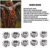 50 Beard Beads Alloy Retro Wave Pattern Spacer Beads for Braids, Wedding, and Cosplay view 3