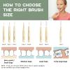 Isshah Bamboo Interdental Brushes, Between Teeth Cleaner Deep Clean Brush, 40 Count, Size 3, Medium Gaps view 4