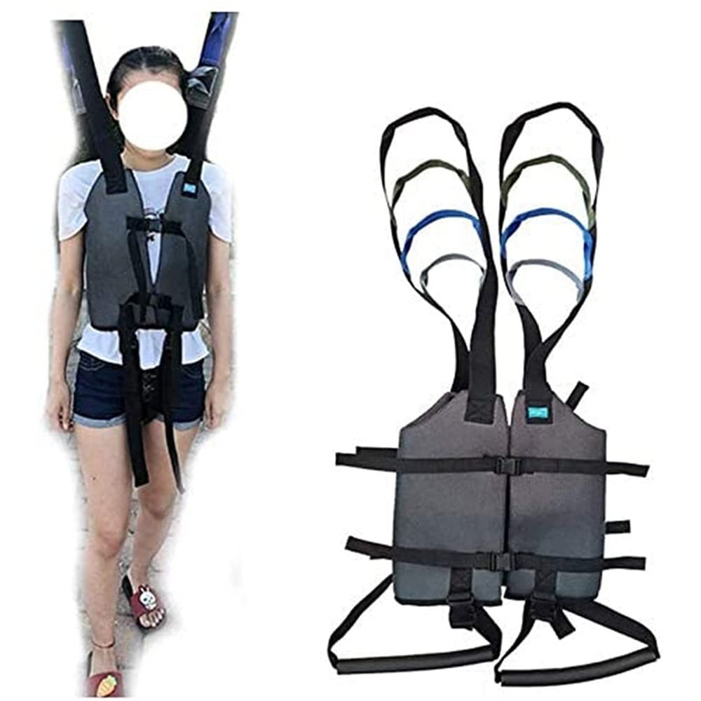 20 Disabled Person Patient Full Body Harness - Stair Slide Transfer Belt, Emergency Evacuation Chair, Up and Down Toilet Sling - Medium Size