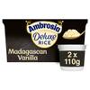 Ambrosia Deluxe Rice Pudding Pots, Madagascan Vanilla Flavour, Creamy & Ready to Eat Dessert, 2 x 110 g (Pack of 8 - Total 16 Pots) view 3