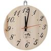 8in Wood Sauna Clock with Large Arabic Numerals, Easy to Read, Heat Resistant Sauna Accessory for Sauna Room Home Decor view 1