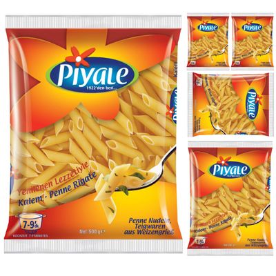 Piyale Penne Rigate Pasta 500 Gram x 5 Packs by Pufai Grocery