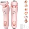 SilkGlide Pro - 2024 Best Silk Glide Razor, Silk Glide Epilator Painless Hair Removal at Home, Pubic Hair Trimmer Women, 2 in 1 Electric Shaver Razors for Women (Pink) view 1