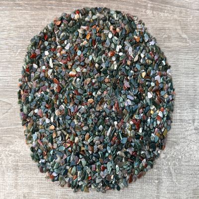GAF TREASURES 2 oz Lot Natural Semi Tumbled Gemstone Chips, Crushed Mini Crystals, Undrilled Crystal Chips (Fancy Jasper)