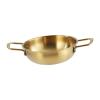 2 Set of Korean Ramen Pot Pan Dry Pots Multipurpose Household Korean Ramen Noodle Pot 18 cm, Gold view 3
