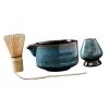 2 Set of 4 Pieces Traditional Matcha Set Best Gift for Tea Lovers Beverage Family, Blue view 3
