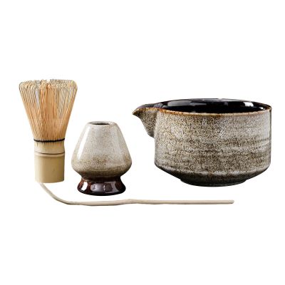 4 Pieces Traditional Matcha Set Best Gift for Tea Lovers Beverage Family, White