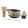 4 Pieces Traditional Matcha Set Best Gift for Tea Lovers Beverage Family, White view 2