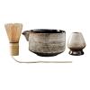 4 Pieces Traditional Matcha Set Best Gift for Tea Lovers Beverage Family, White view 4