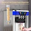 16 Restaurant Ice Cream Cone Dispenser, Fit for Most Cone & Waffle Cone on Market, Self Adhesive Wall Mount Cone Holder for Coffee Dounut Store Ice Cream Machine, Easy to Clean view 2