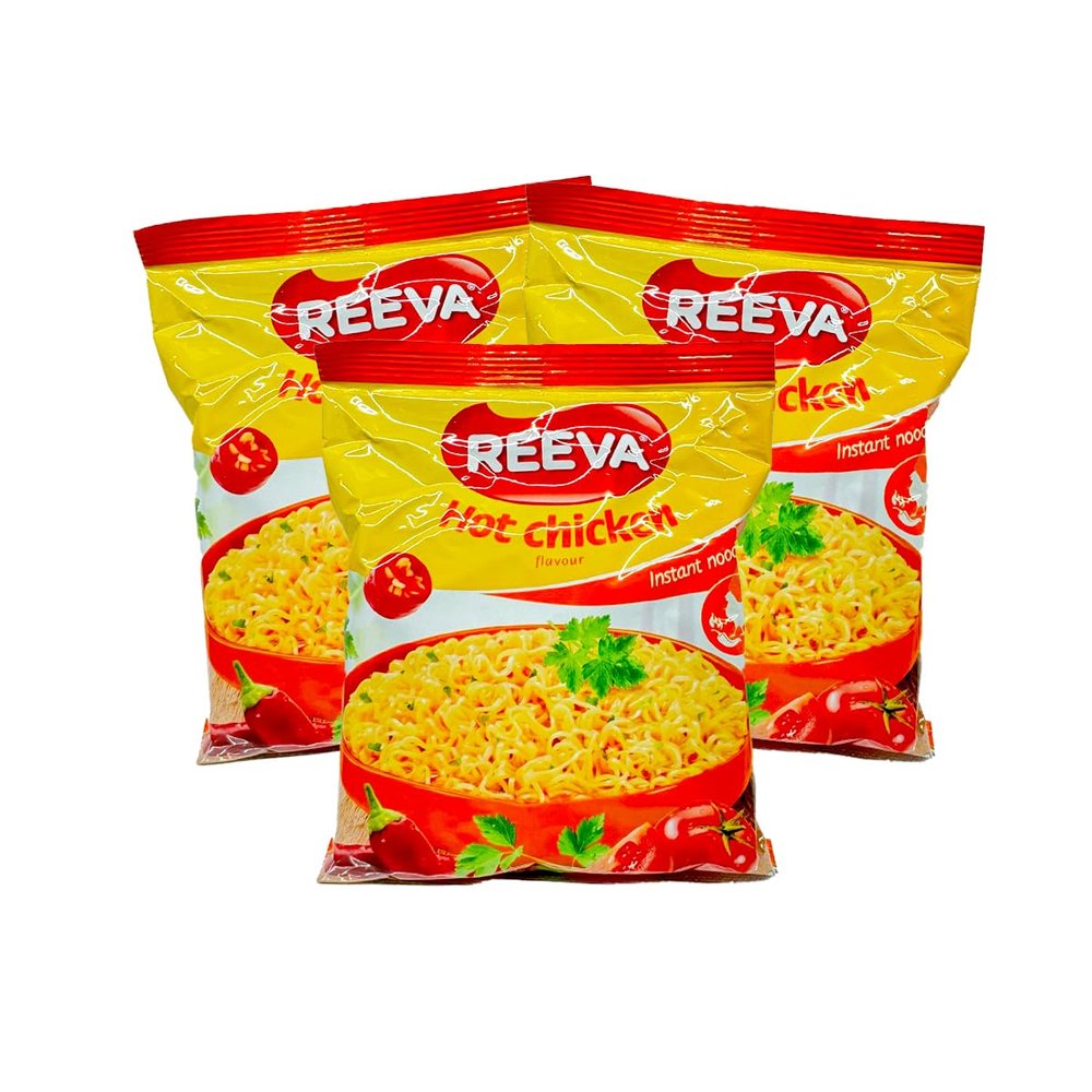 Instant Noodles, Delicious Flavours, Pasta Noodles, Enjoy the Delicious Meal with the Family, Quickly Prepare Lunch or Dinner (3 Pack, Noodle with Hot Chicken 60g)
