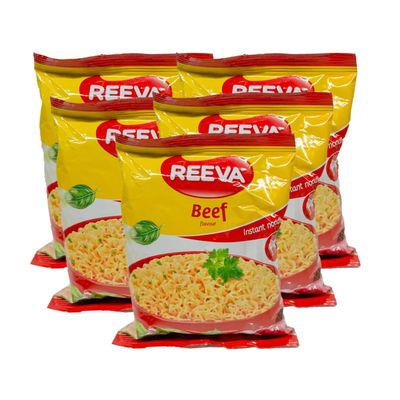 Instant Noodles, Delicious Flavours, Pasta Noodles, Enjoy the Delicious Meal with the Family, Quickly Prepare Lunch or Dinner (5 Pack, Pasta Noodles with Beef 60g)