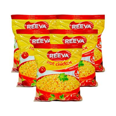 Instant Noodles, Delicious Flavours, Pasta Noodles, Enjoy the Delicious Meal with the Family, Quickly Prepare Lunch or Dinner (5 Pack, Noodle with Hot Chicken 60g)