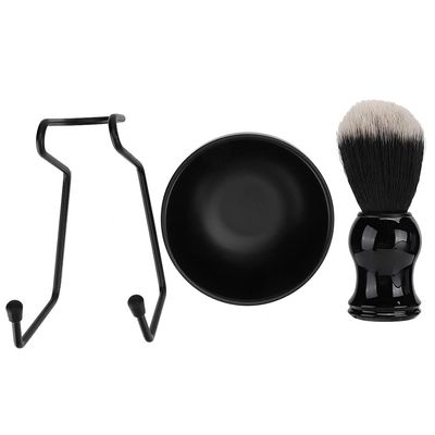 3 Piece Men's Shaving Brush Set, Men's Shaving Tool Holder, Hair Brush Soap Bowl for Men Teenage Boys Gift(tripartite)