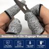 20 Pieces Finger Protection Cots, Breathable Finger Cover Grade 5 Anti Cutting Finger Guards for Kitchen, Work, Sculpture, Garden - Blue view 4