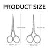 2 pcs Facial Hair Scissors Set, Stainless Steel Nose ScissorsBeard Moustache Eyelash Eyebrow Trimmer for Men Women view 2