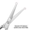 2 pcs Facial Hair Scissors Set, Stainless Steel Nose ScissorsBeard Moustache Eyelash Eyebrow Trimmer for Men Women view 3