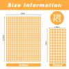 100 Pcs Orange Gingham Napkins Disposable - Orange and White Checkered Paper Napkins - Plaid Dinner Napkins for Birthday Picnic Wedding Party Supplies view 2